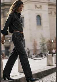 ZARA джинсы со стразами, Straight 36