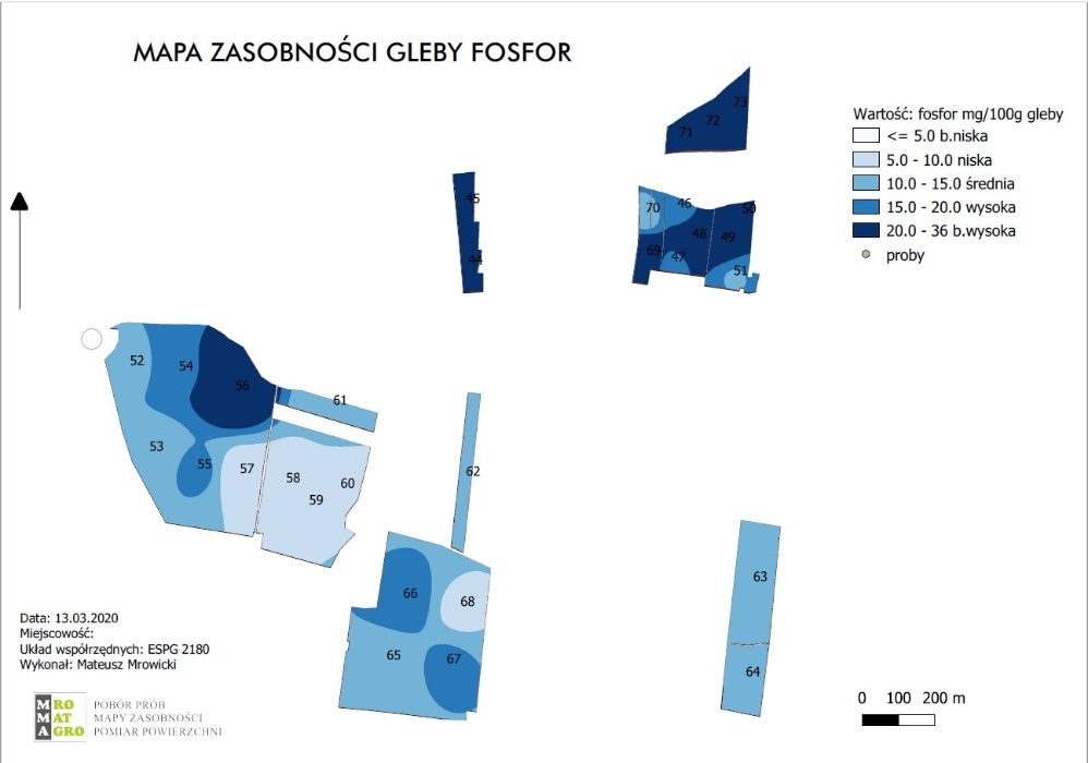 Mapa zasobności gleby, badanie gleby, pobieranie gleby