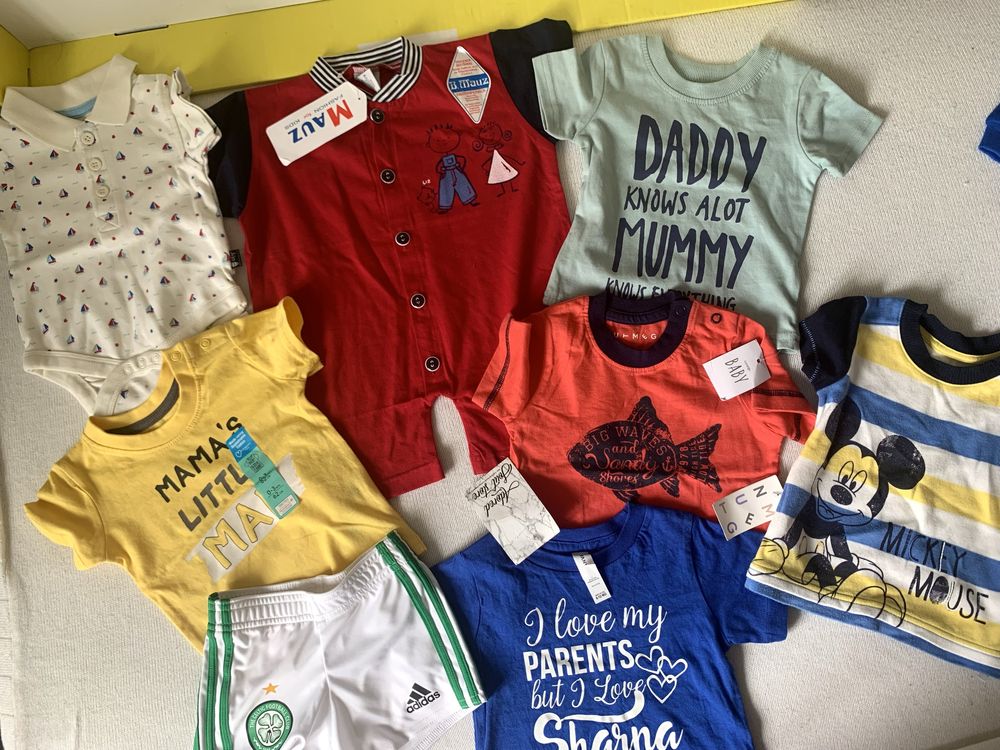 Срочно! Новые ромперы песочники человечки Next Mothercare на 0-3 мес