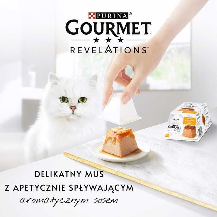 Mokra karma dla kota Gourmet Revelations Mus Łosoś i Kurczak 4x114g