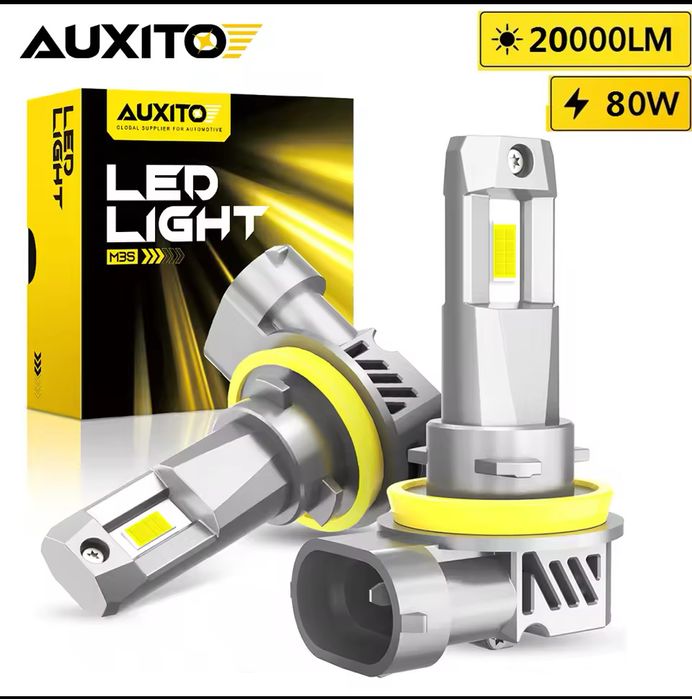 AUXITO HB3/9005 LED лампы с вентилятором 2шт/80w