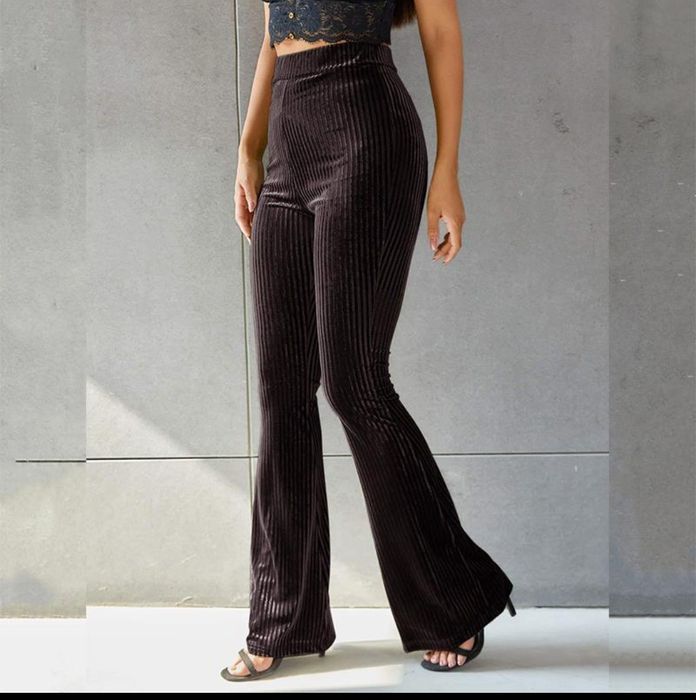 Велюрові штани-кльош