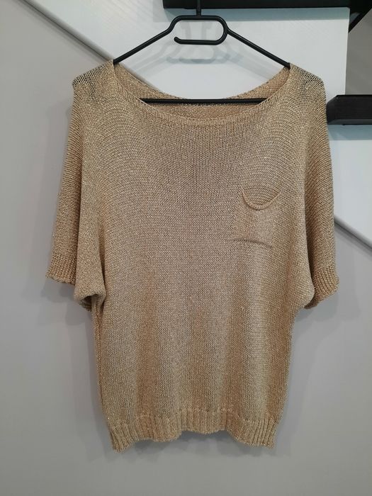 Śliczna bluzka włoska New colllection jakość premium złota nitka