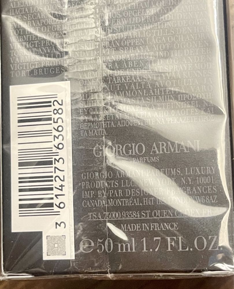 50ml Armani Code Giorgio Armani cytryna bergamotka elegancki prezent
