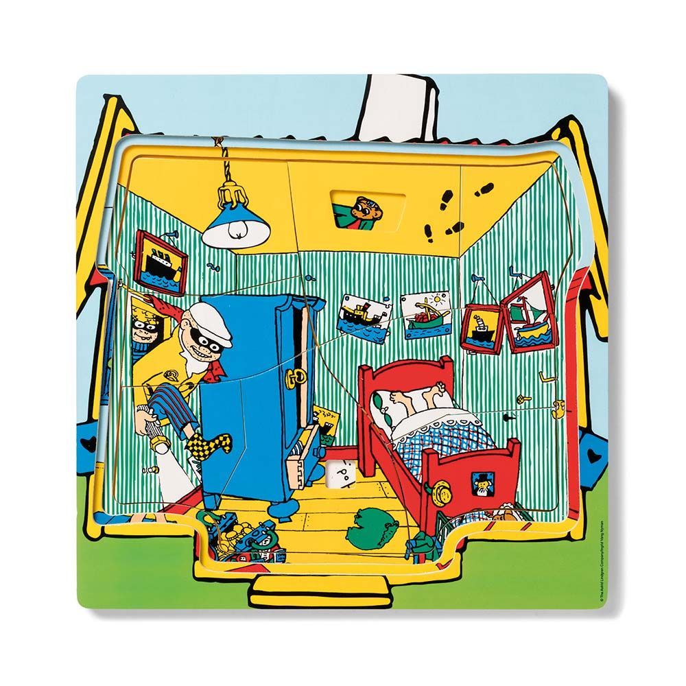 Drewniana układanka puzzle warstwowe Pippi Langstrumpf zabawka