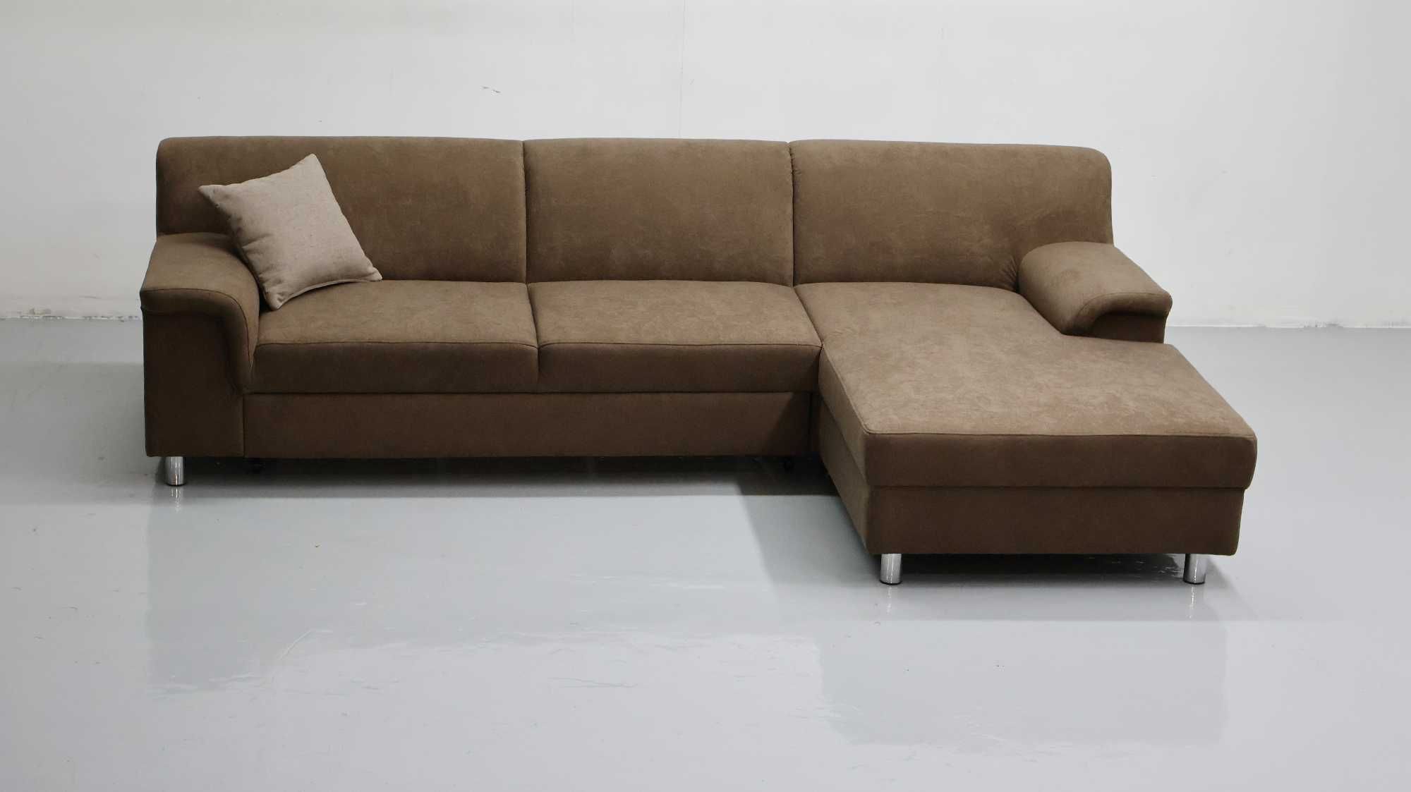 TGB Nowy narożnik funkcjA spania rogówka KANAPa SOFA brązowa tkanina