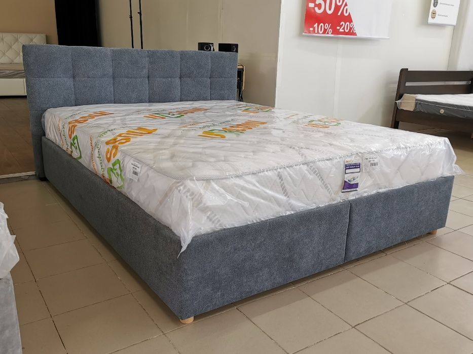 Мягкая Кровать Letto L 160Х200 с нишей для белья. Двуспальная кровать.