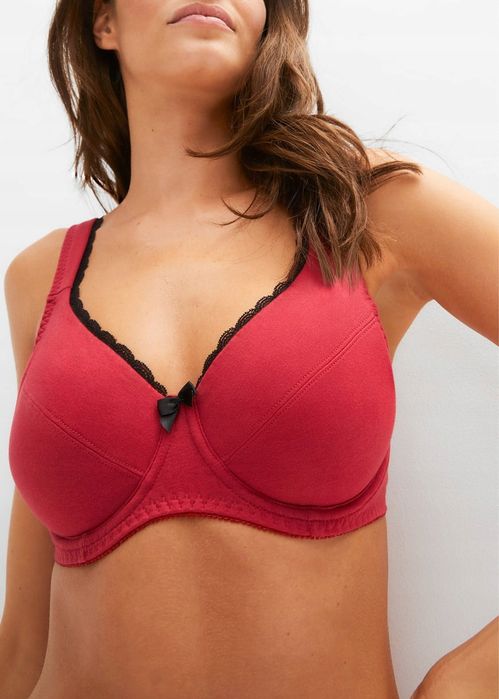 B.P.C 2-pak biustonoszy miękkich bez fiszbin bawełnianych 95B.