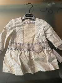 Sukienka dla młodej damy, idealna na chrzest, rozmiar 68 - 6 miesięcy