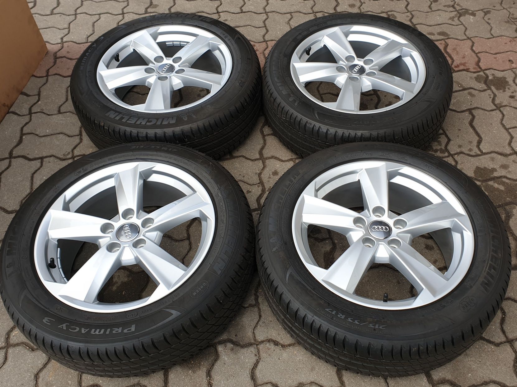 NOWE Koła Letnie Alu 17" Audi Q2 A6 C6 VW T-Roc Skoda Karoq 5x112 Oryg