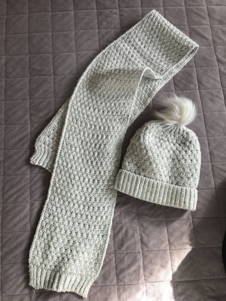 Шапка + шарф зимние