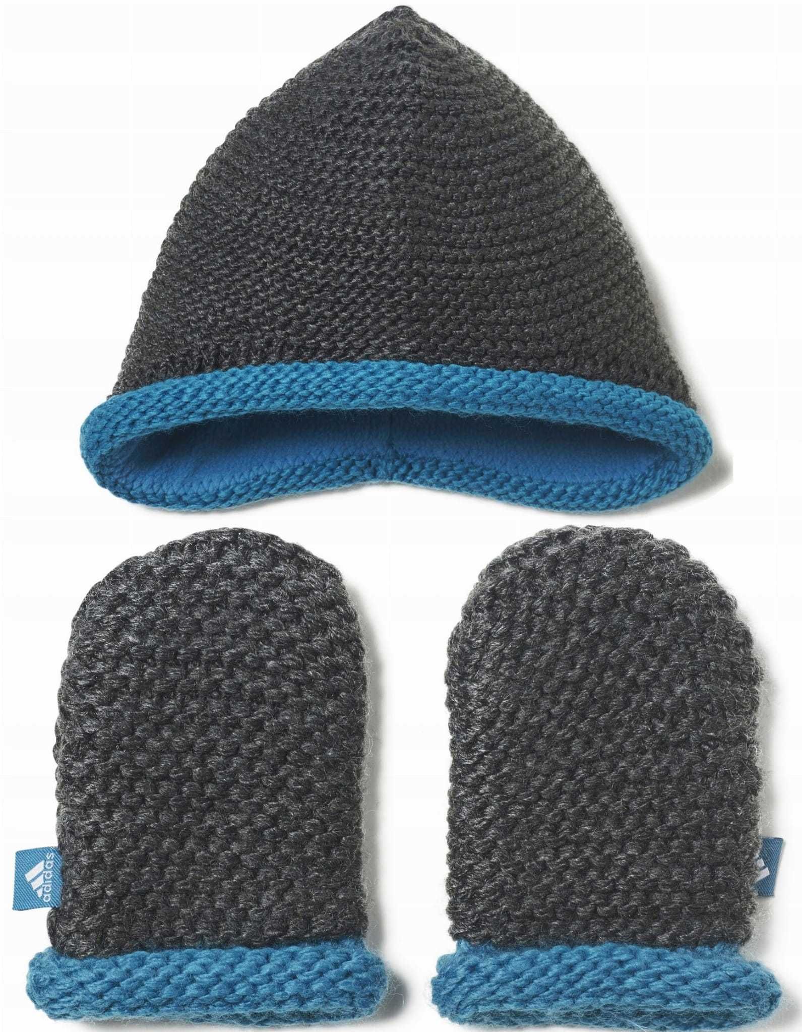 ZESTAW Czapka + Rękawiczki Dziecięce ADIDAS BEANIE (cd2708) OSFT