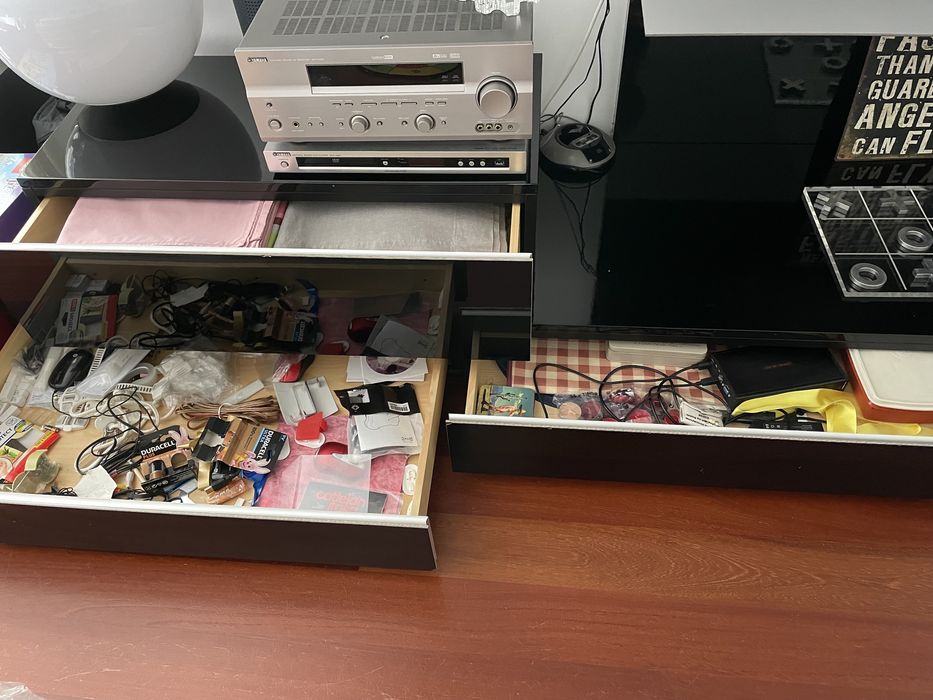 Móvel de sala - preto lacado