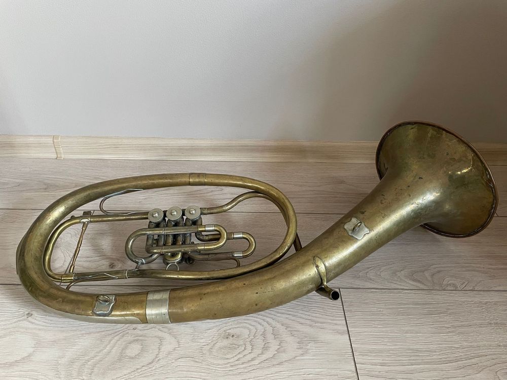 Instrument dęty blaszany duży 80cm