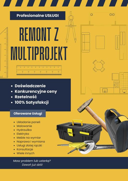 Układanie paneli, złota raczka, hydraulika, elektryka, awarie