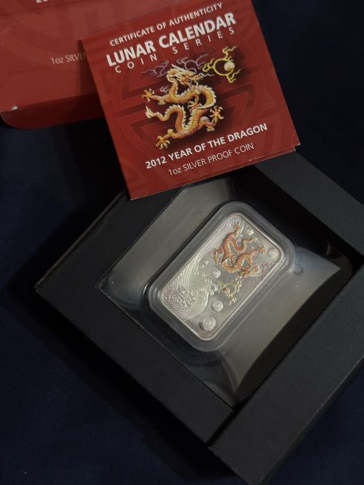 Монета срібна Lunar calendar coin series 2012 year of dragon 1oz silve