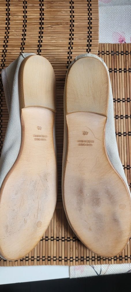 Skórzane nowe baleriny włoskie 40 Carina