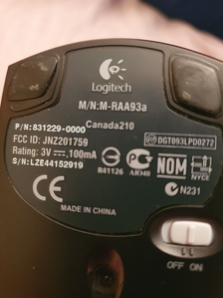 Мышь компьютерная Logitech M-RAA93a