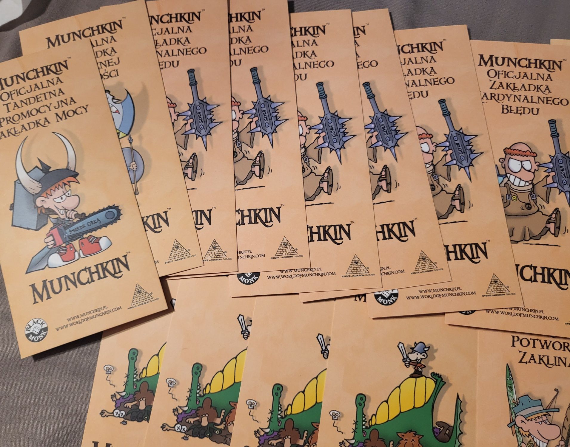 61 nowych zakładek Munchkin. Okazja