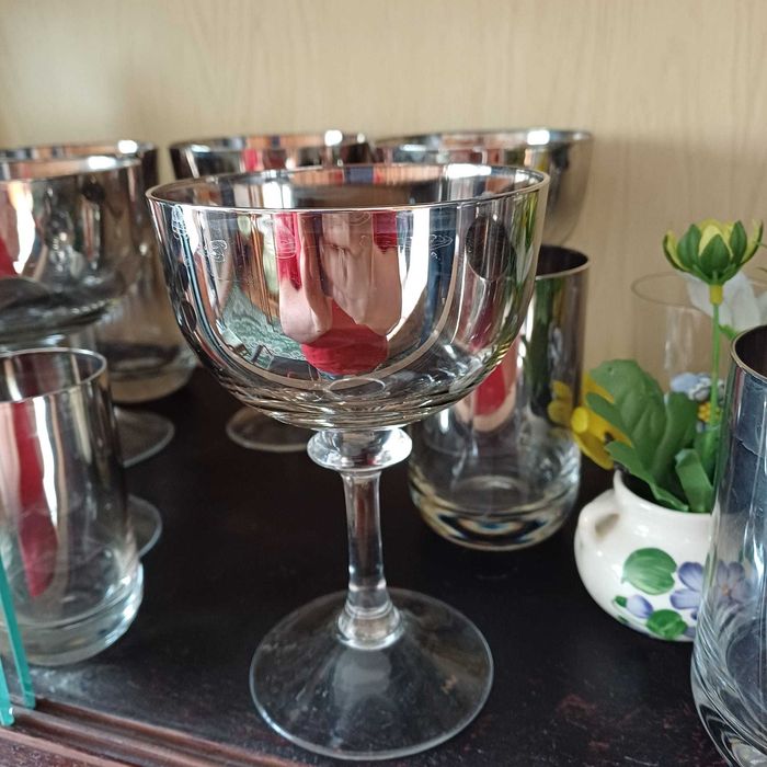 szampanka, kieliszek do szampana vintage "srebrny"