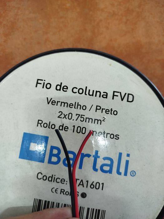 Bobine 100m Fio Coluna 0.75mm2