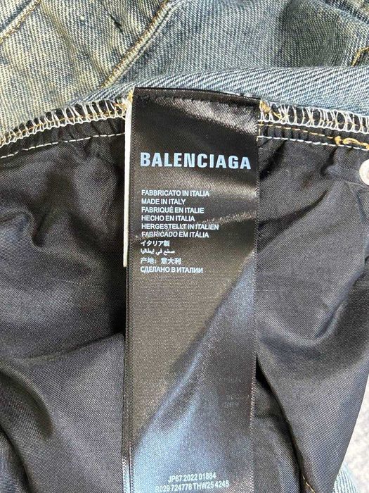 Джинси Balenciaga Cargo faded baggy штани archive синие джинсы сині
