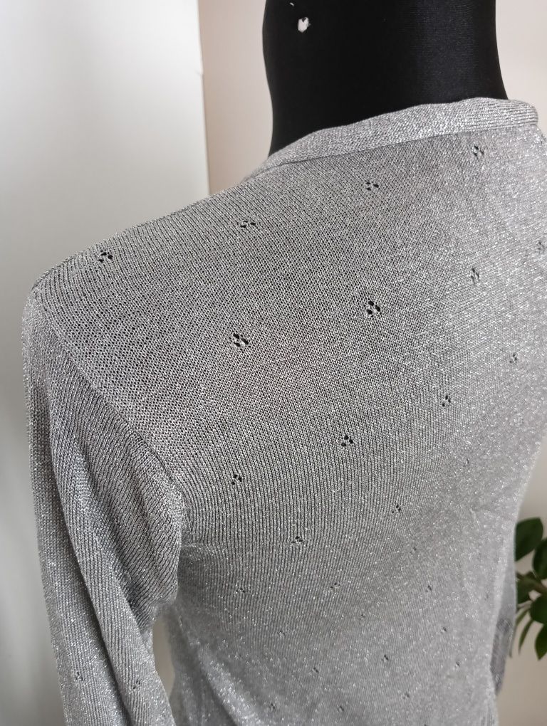 Sweter sweterek damski brokatowy