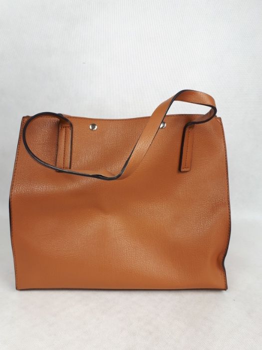 Torebka shoperka GUESS Brązowa 2w1 kosmetyczka torba