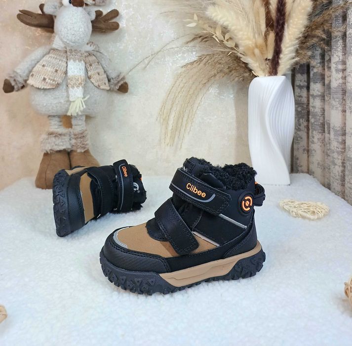 Дитячі зимові черевики Clibee 21 22 23 24 25 26 27 для хлопчика чоботи