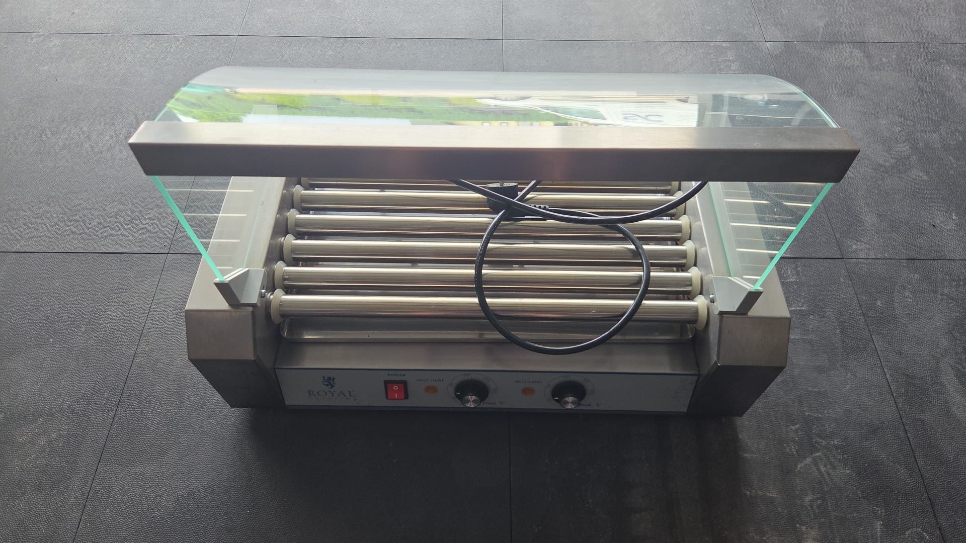 Grill rolkowy 7 rolek 12 parówek 1400W ROYAL CATERING RCHG-7T jak nowy