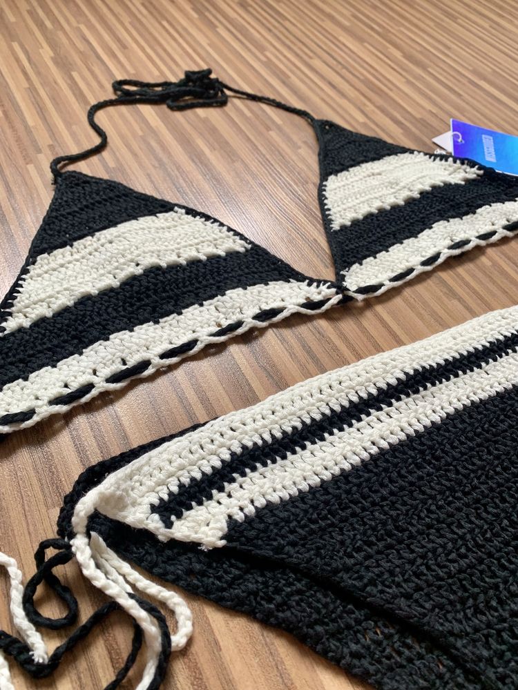 Nowy stroj kąpielowy dzianinowy bikini r. L