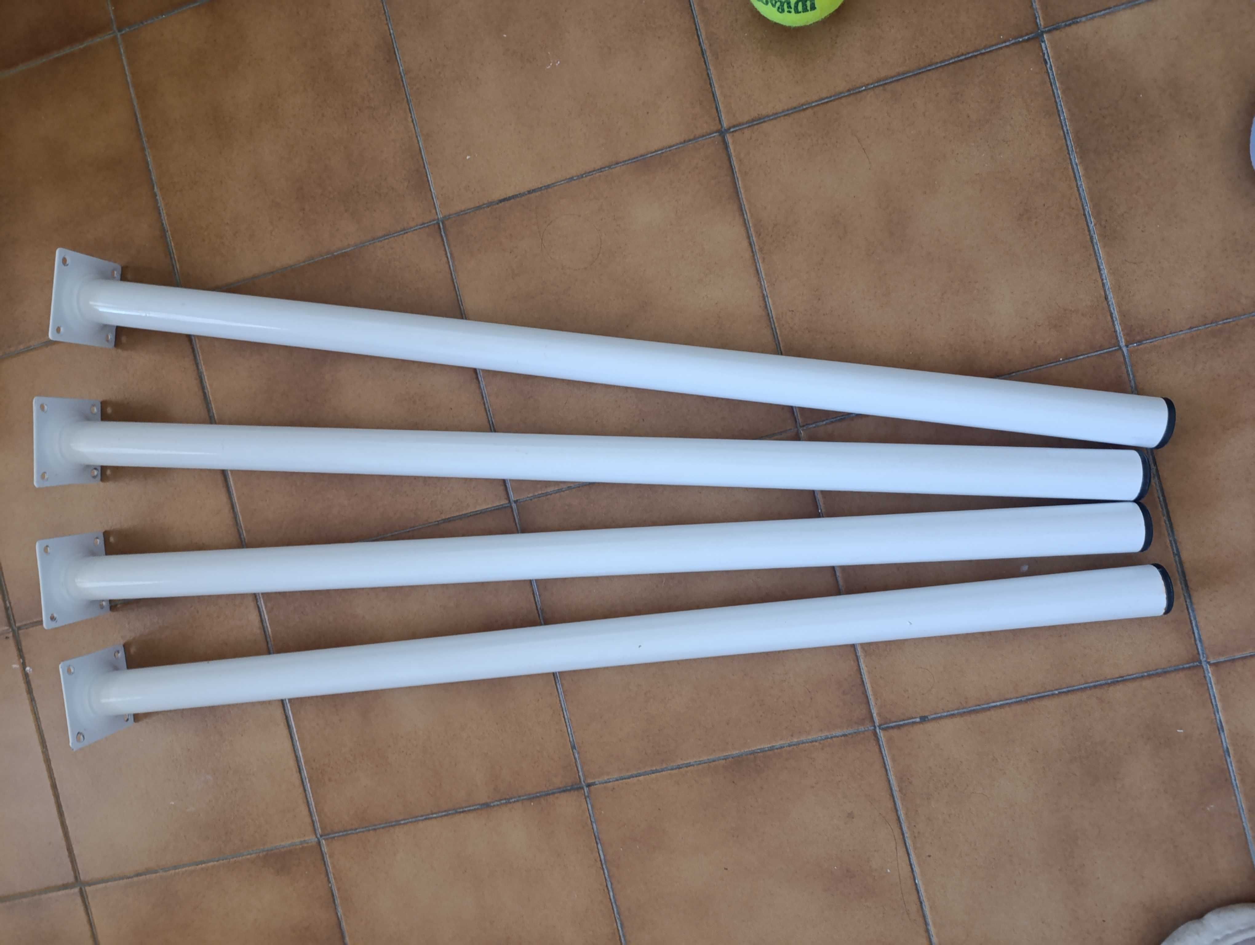 Vendo pernas aço brancas para mesa ou secretária