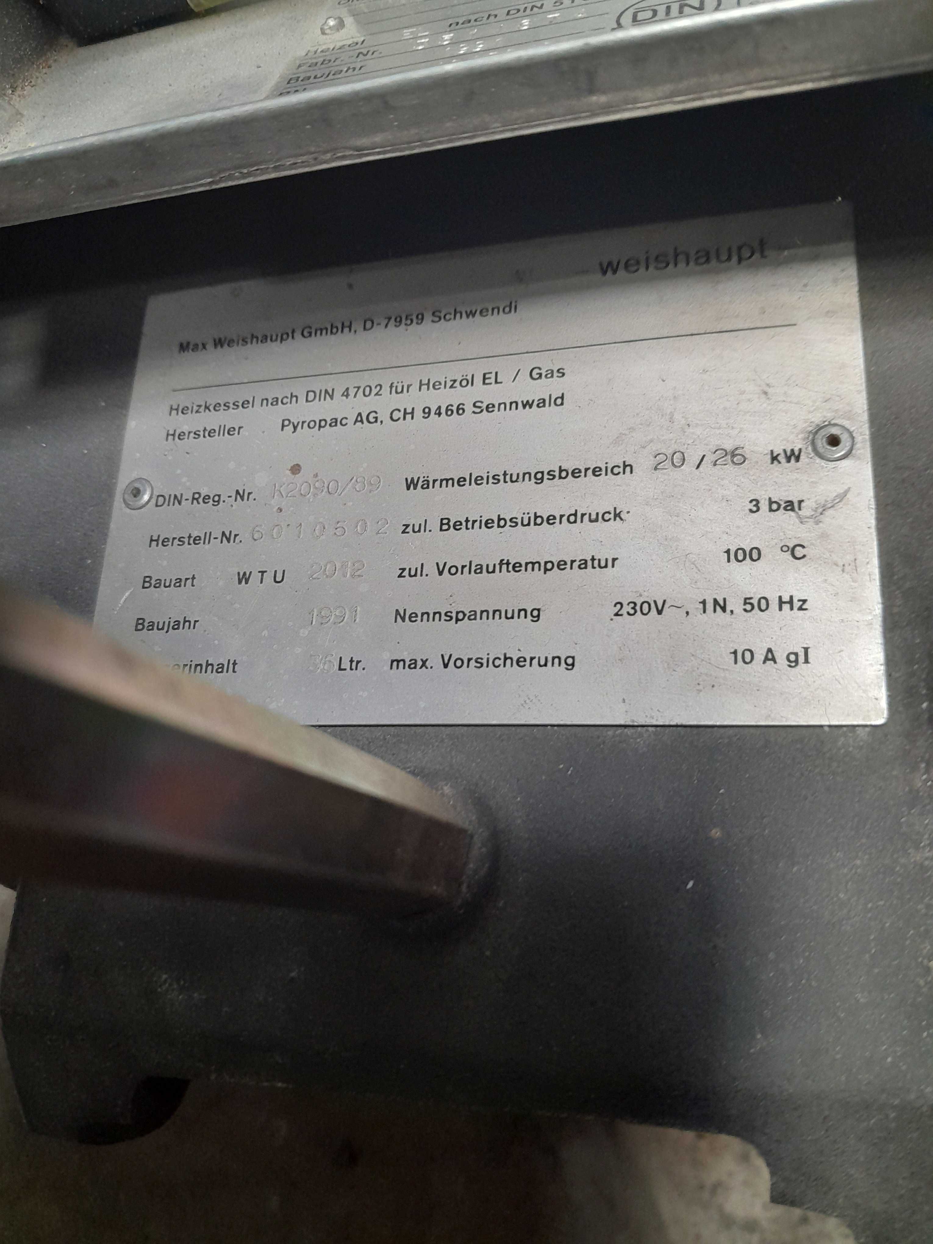 Palnik kotła olejowego Weishaupt