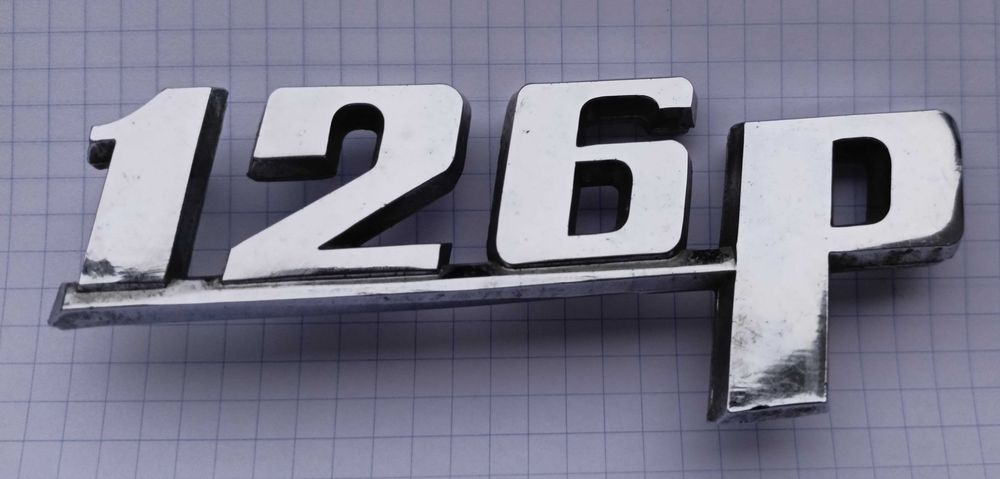 Emblemat Fiat 126p oryginalny metalowy