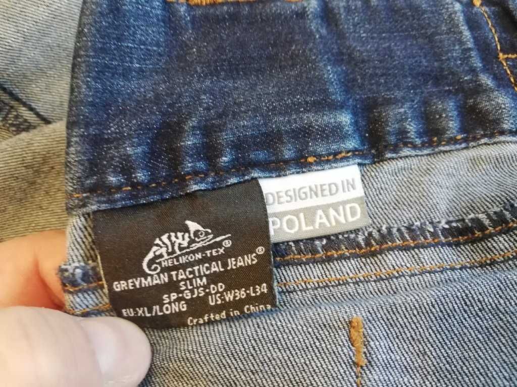 Spodnie bushcraft Helikon Greyman Tactical Jeans Slim Denim xl long