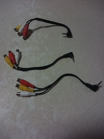 Kabel 3xRCA - 3.5 mm 4 pin. 3 sztuki