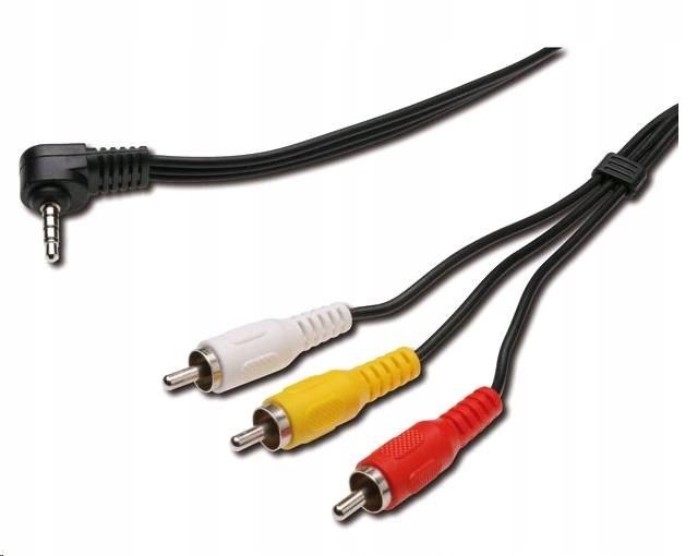 kabel audio premiumcord kjack4cin długość 1,5 m 4 pin 3 x rca czarny
