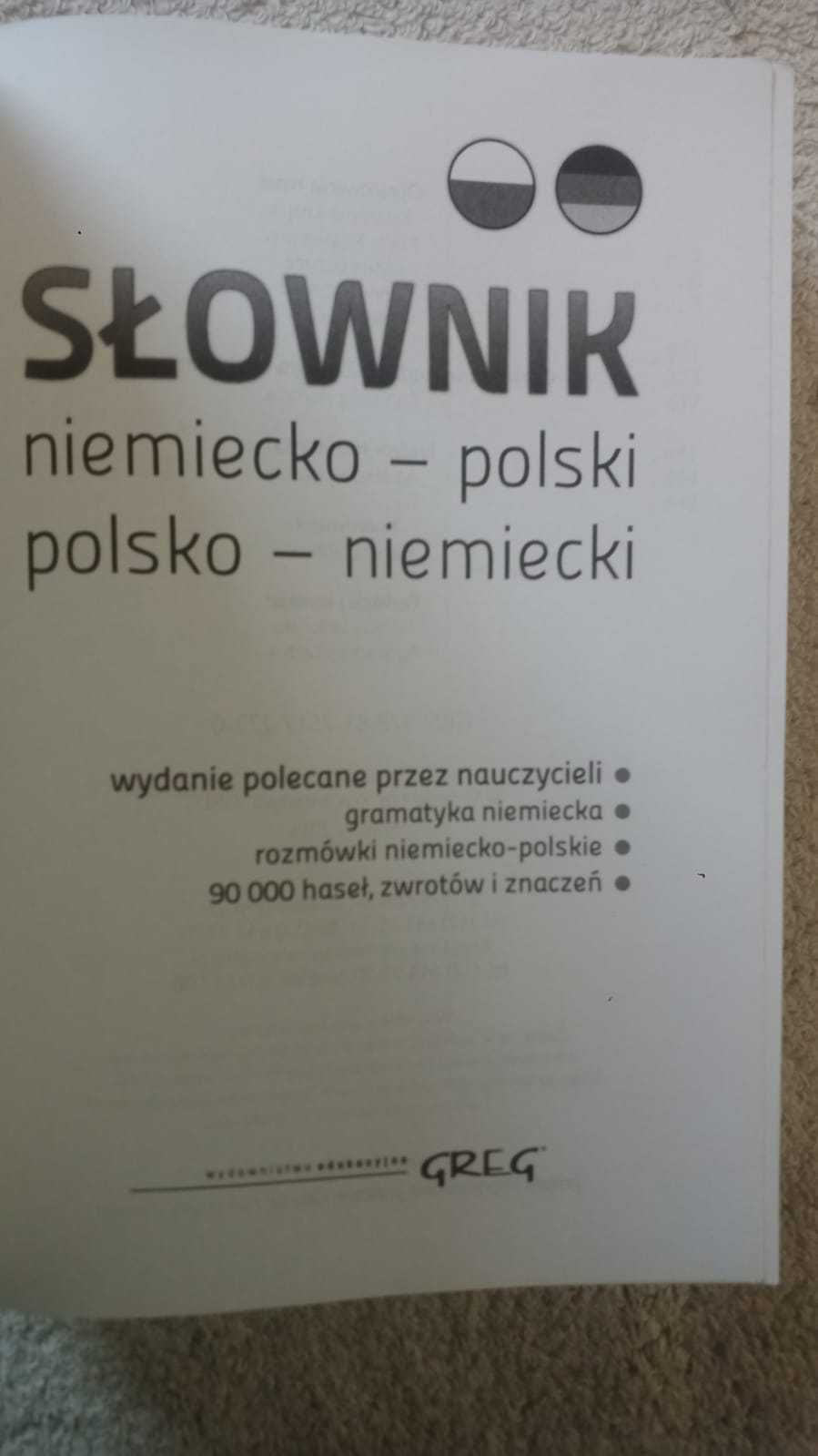 Słownik niemiecko-polski polsko-niemiecki 3w1 GREG