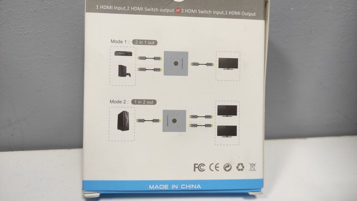 HDMI спліттер комутатор на 2 порти 4K свіч  2 in 1