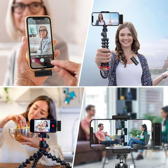 X2 Microfones de lapela sem fios para iPhone