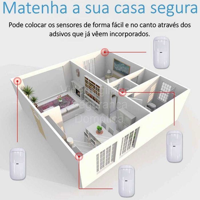 Sensor de movimento PIR * 433MHz * Sem Fios * WiFi * Tuya