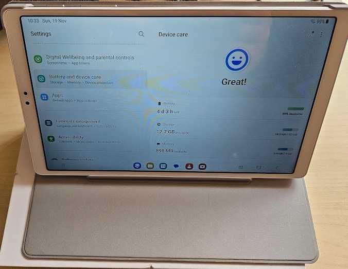 Tablet Samsung A7 Lite + Flip cover oficial