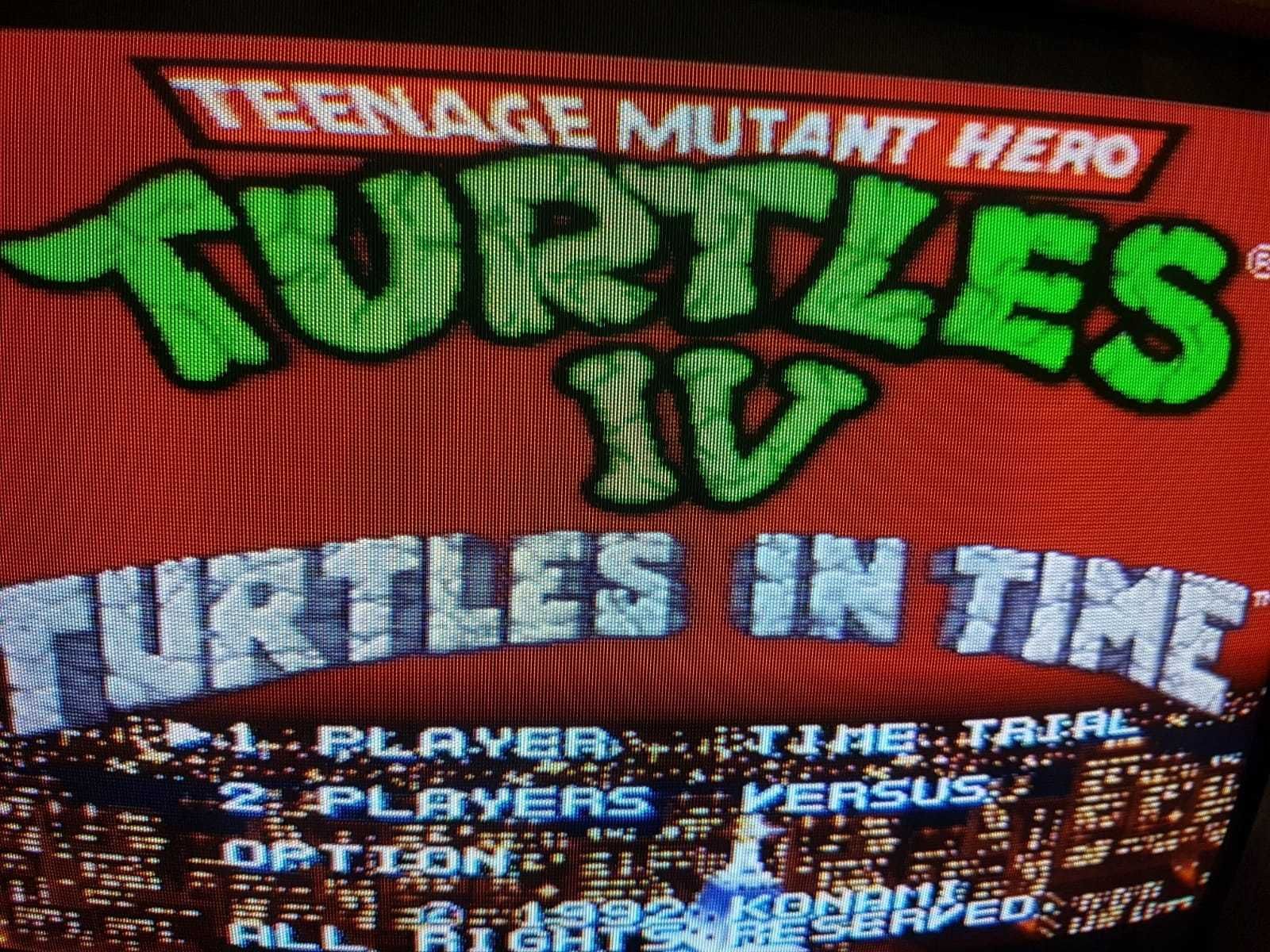 Turtles 4 IV In Time Nintendo SNES prezent PAL NR2