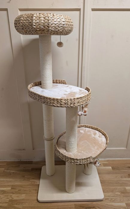 Natural Home III Drapak dla Kota Beżowy 60x40x154cm DUŻY