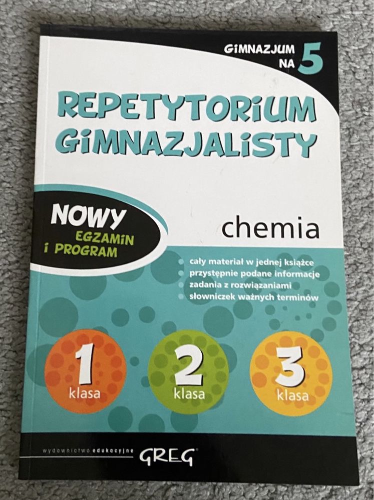 Repetytorium gimnazjalisty Greg chemia