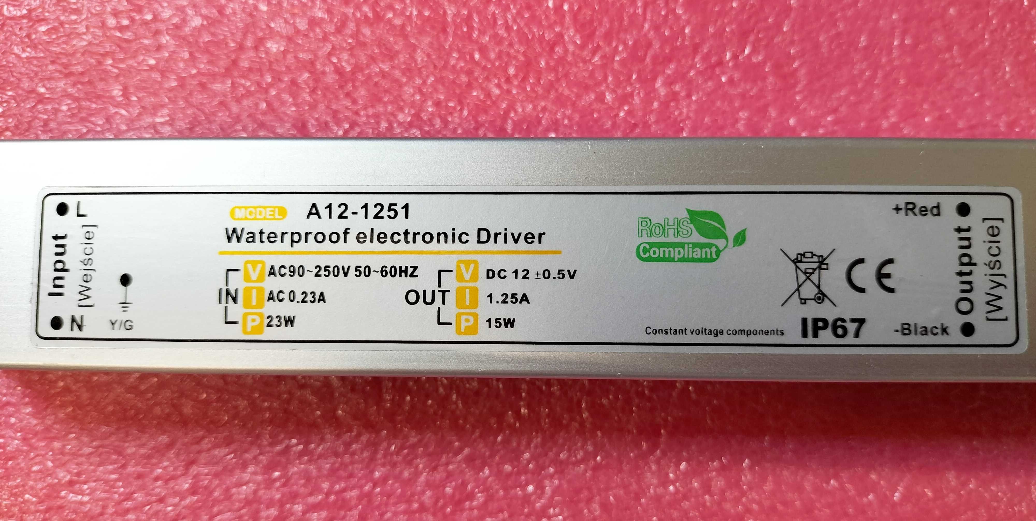 Transformator z 230V na 12V wododporny