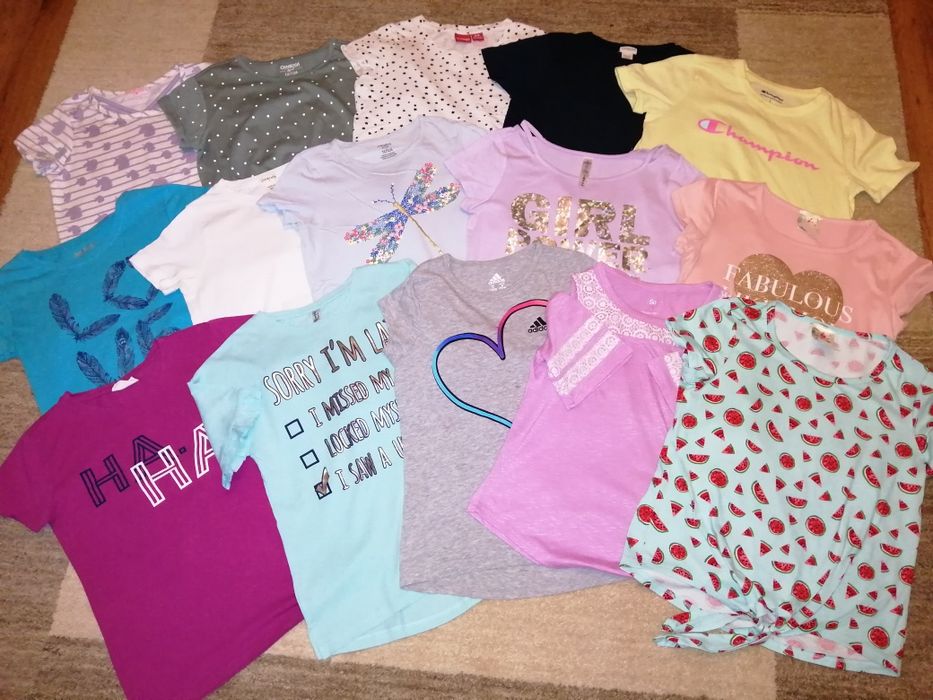 Paka, zestaw ubrań dla dziewczynki, koszulki, rozmiar 146 - 152