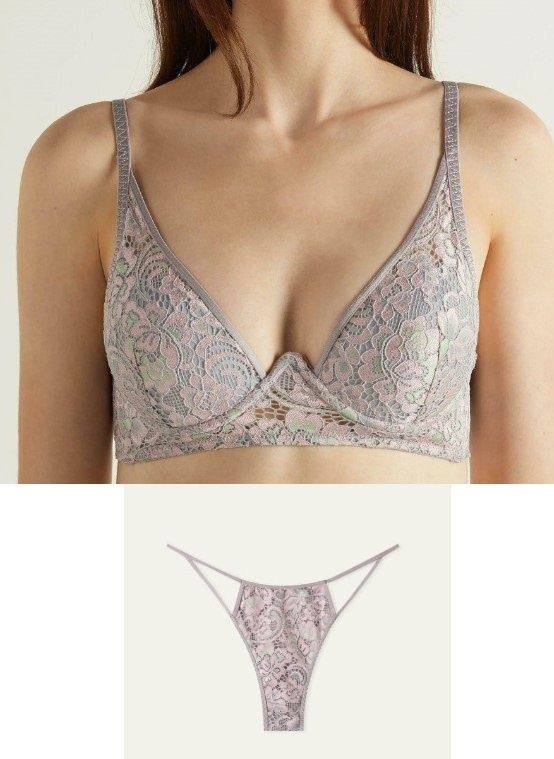 Komplet bielizny biustonosz tezenis 75C stringi S brazyliany malibu