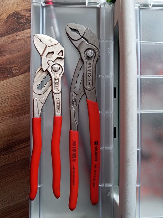 Szczypce i klucz nastawny Knipex cena za całość