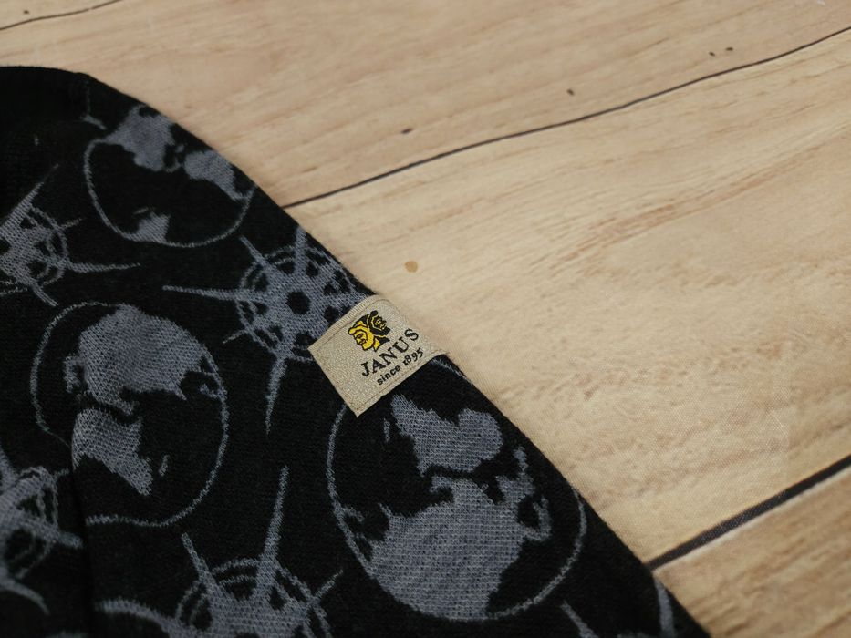 JANUS Bluzka Termoaktywna Wełna Merino Męska Wzór Logo r. M